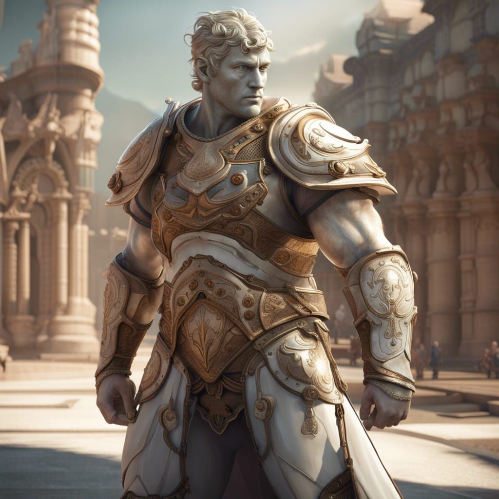 Majestic Armored Centaur with Bronze Spear