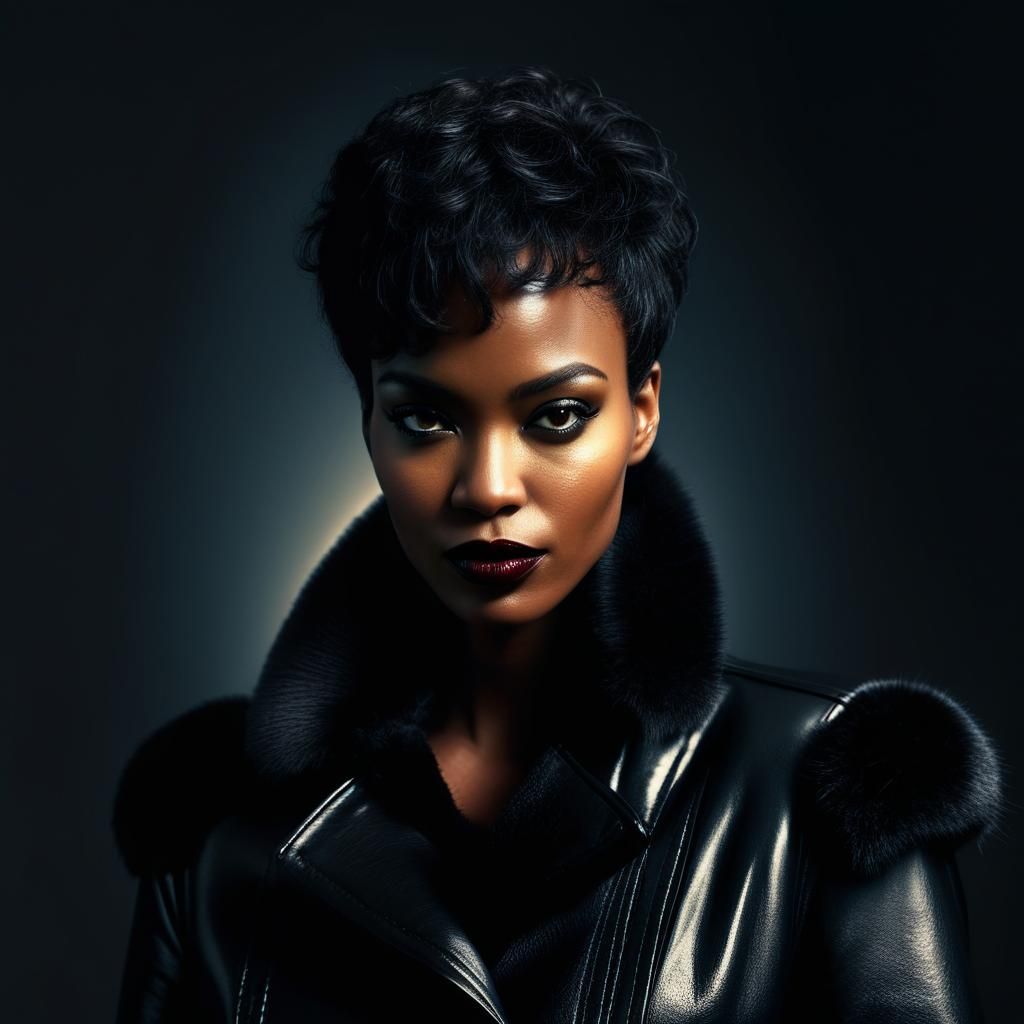 Ethereal Beauty in Dark Cinematic Style