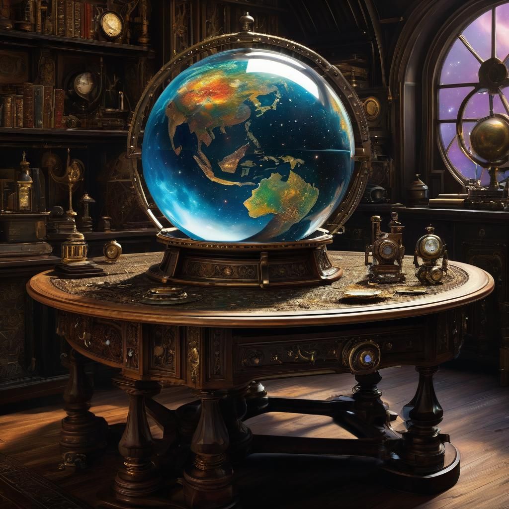 Steampunk Crystal Ball Reveals Magical Alien Worlds