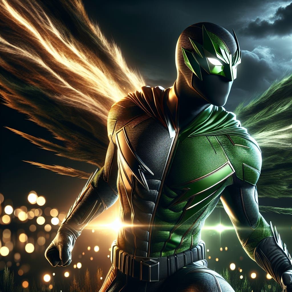 Guardian Vigilante: A Superhero Fusion in Dynamic Detail