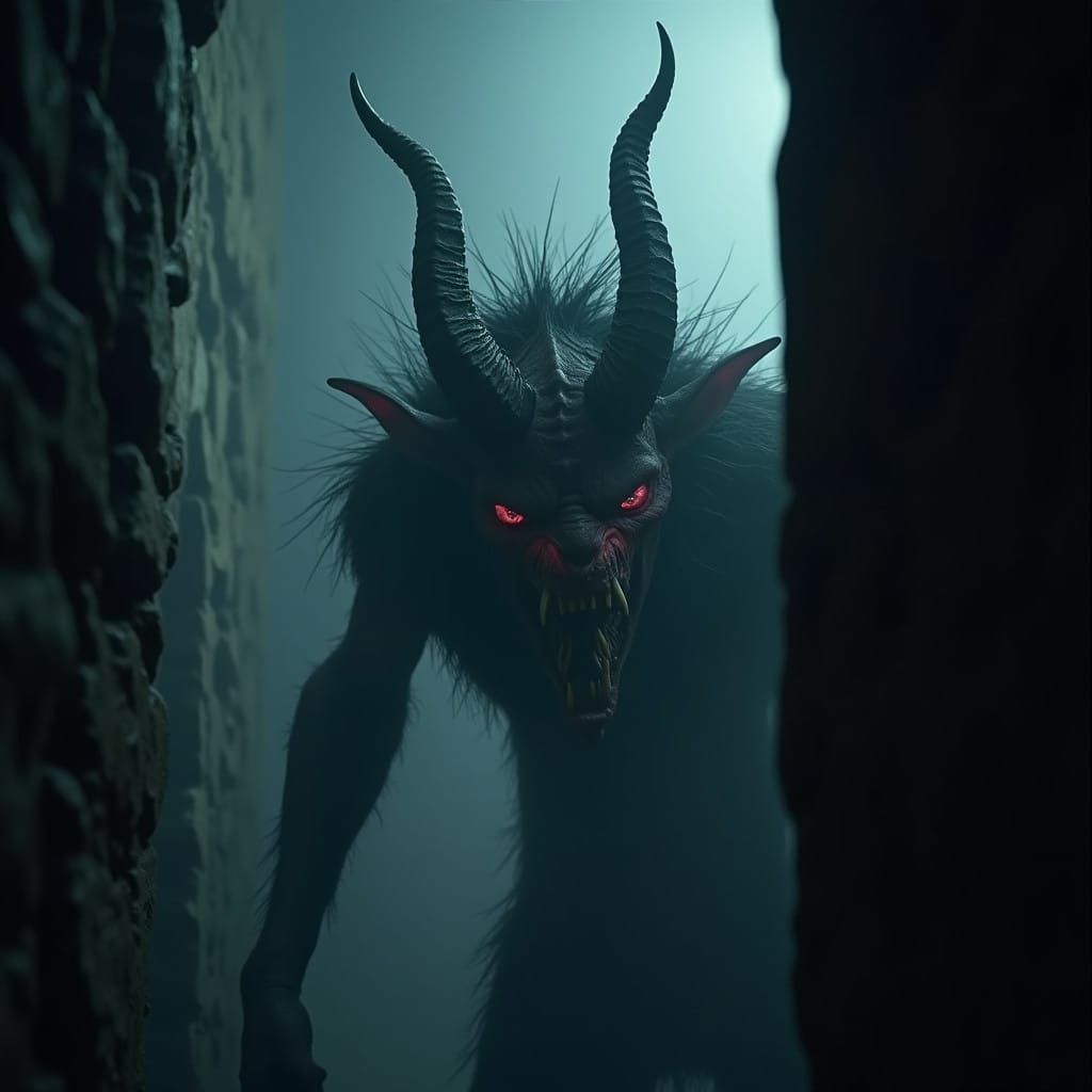 Ethereal Horror: A Twisted, Demonic Entity Emerges from Shad...