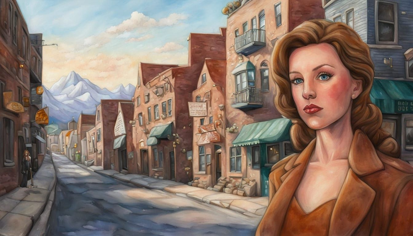 Cityscape Portrait in Sensual Style
