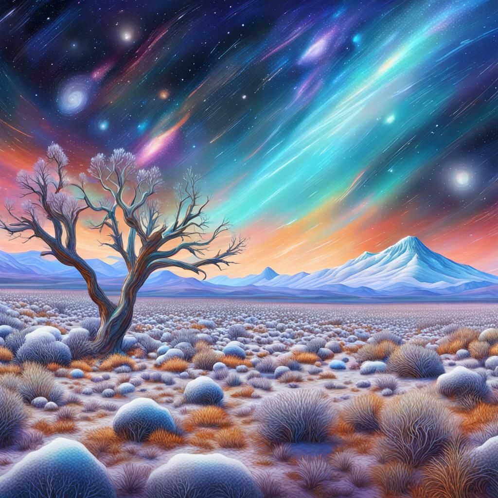 Snow on a Vast Karoo Landscape