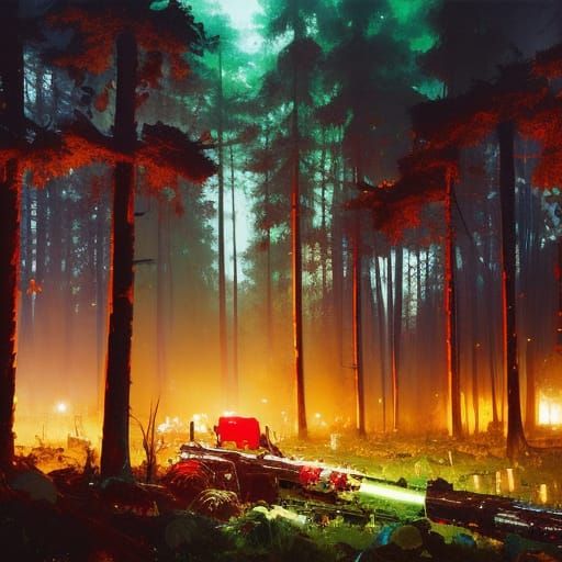 Scary Candy Forest with Chocolate Skulls