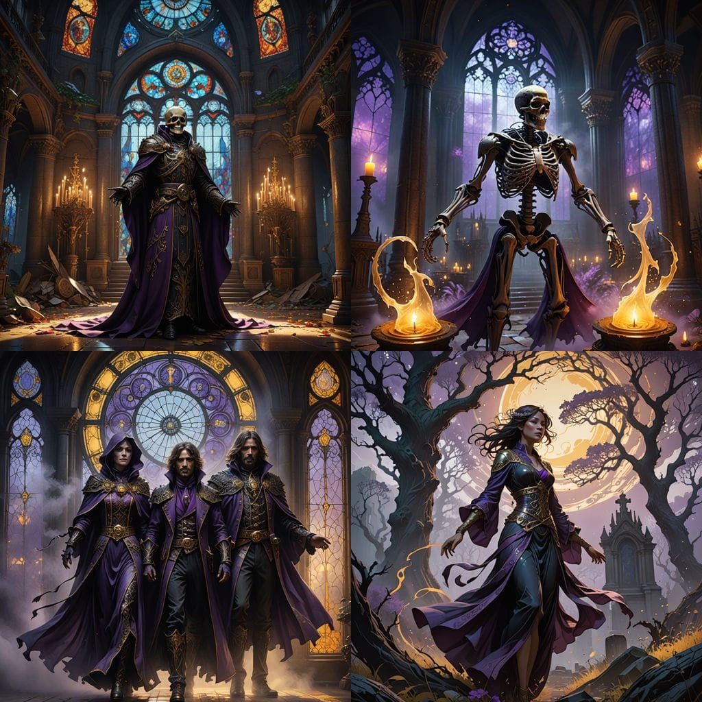 Ethereal Dance Macabre in Dark Fantasy Style