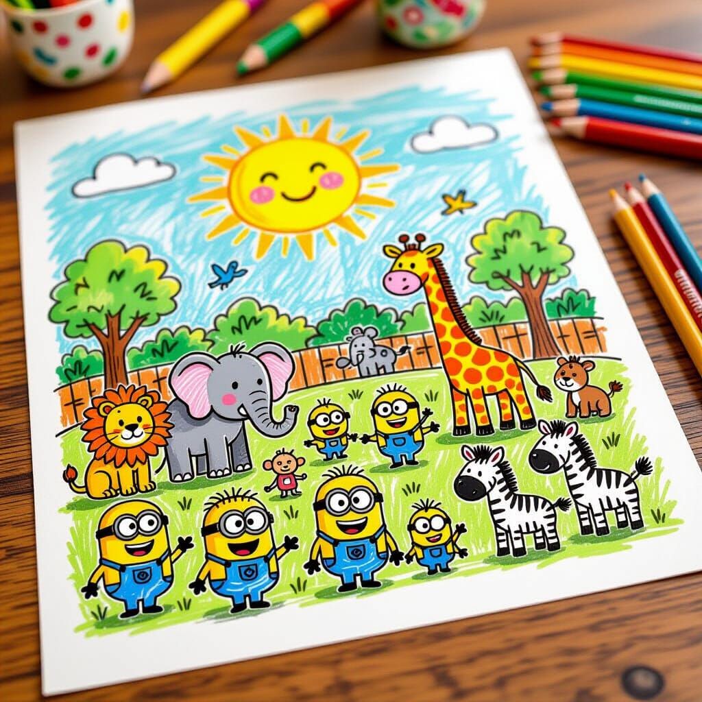 Minions visit the zoo