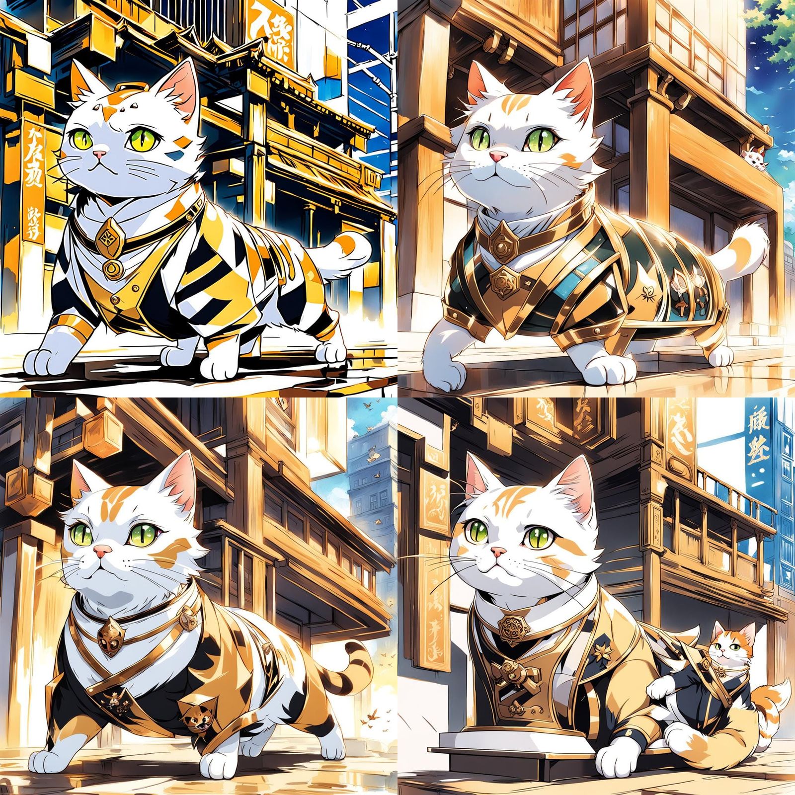 Giant Cat Body With Staircase and Riding Cats