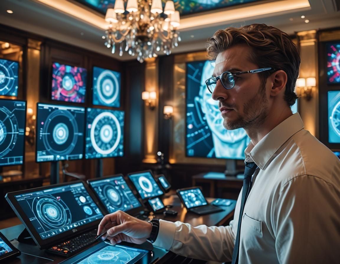 Private Eye Scans a Mansion in Sharp Focus