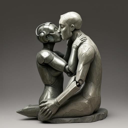 Robotic Kiss: A Classical Sculpture