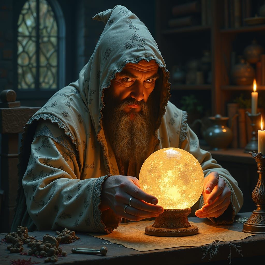 Fortune Teller in Ethereal Realism