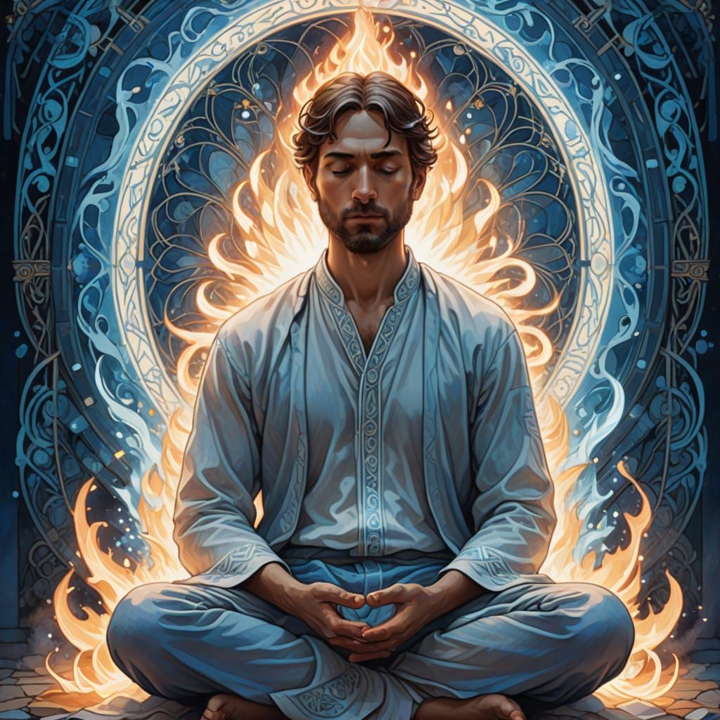 Ethereal Spiritual Energy in Digital Mysticism Art