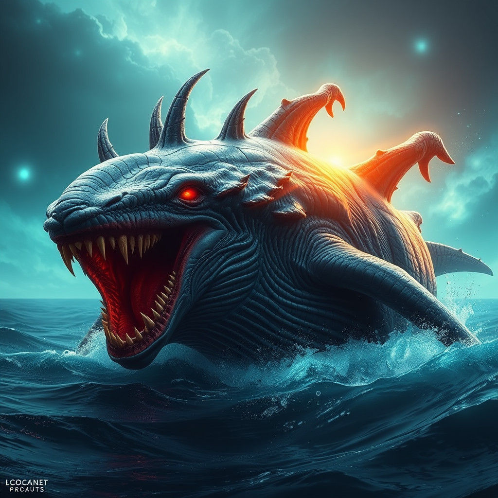 Hyper-Realistic Demon Whale Emerges from Abyss