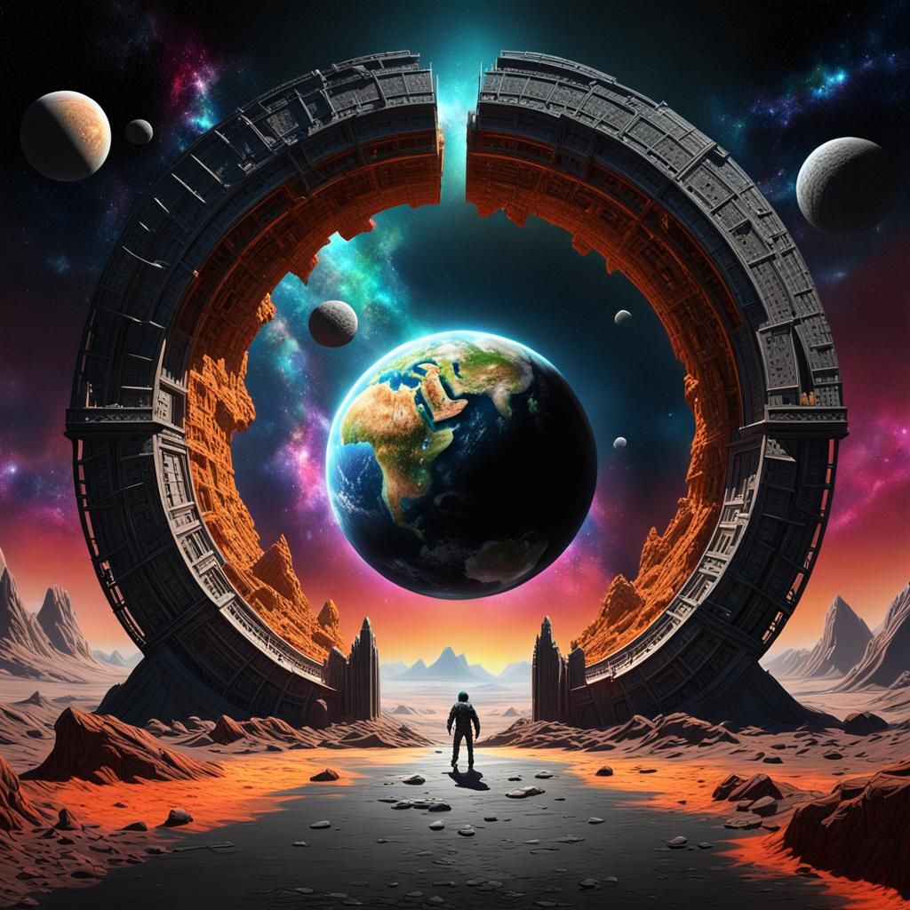 Stargate to Colorful Universe: Hyperrealistic Concept Art