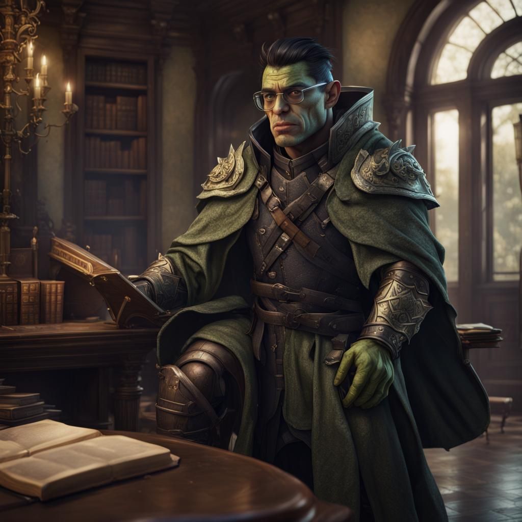 Orc Head of Security in Fantasy Concept Art