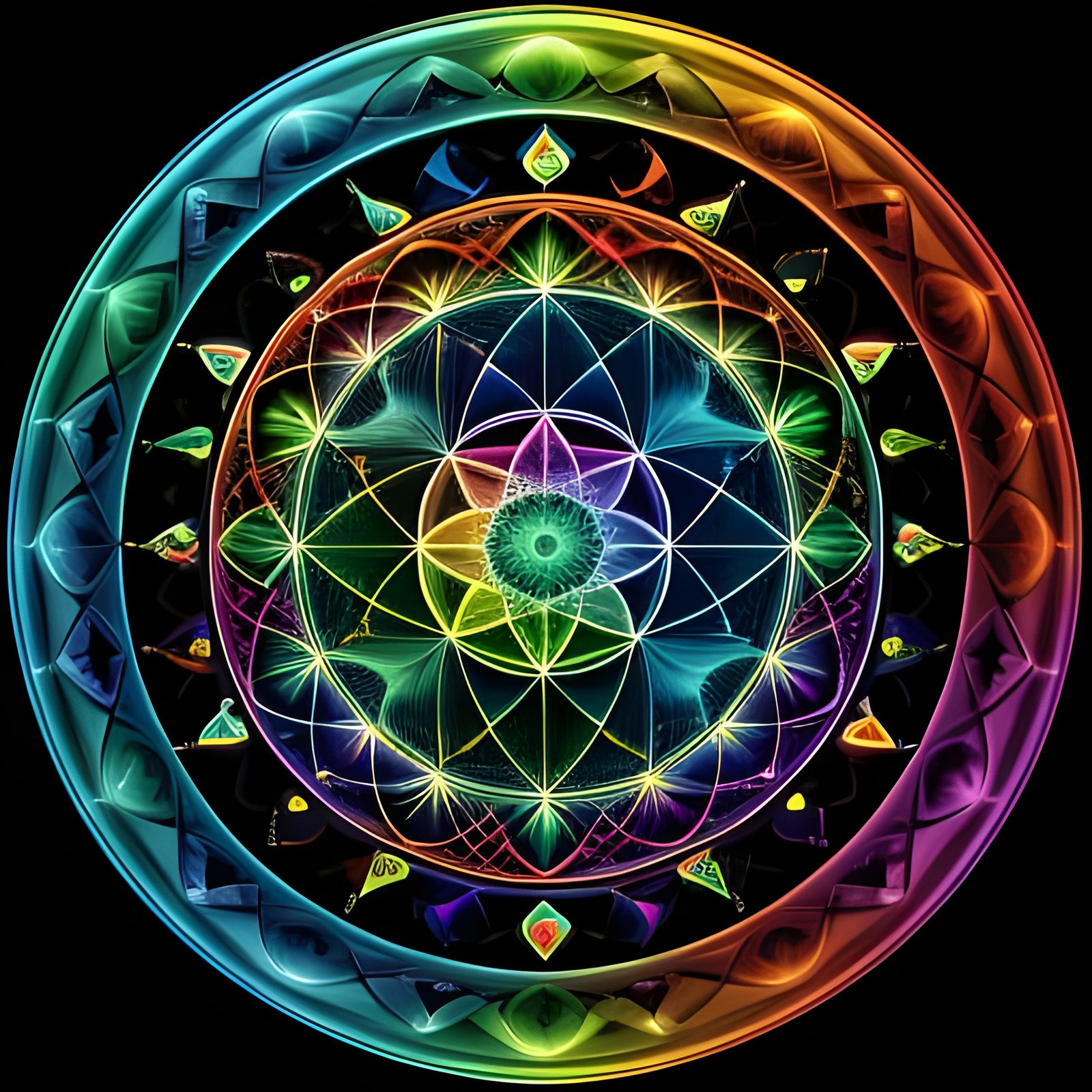 Sacred Geometry Rainbow of Sound