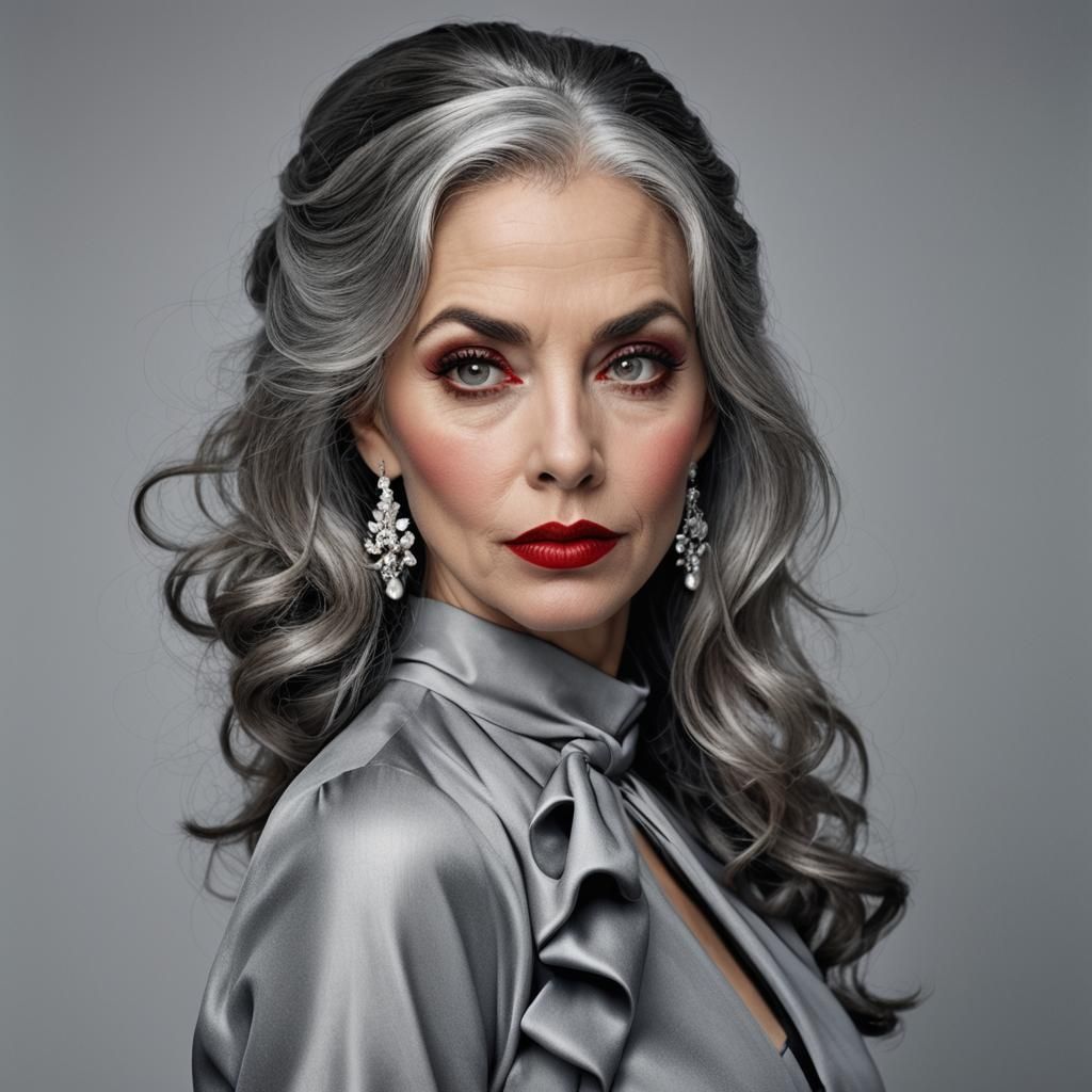 Stunning Woman with Red Lipstick, Professional Portrait