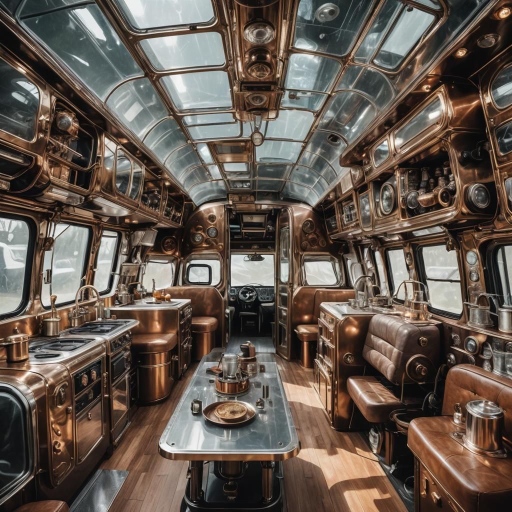 Translucent Motorhome in Steampunk Hurricane Eye