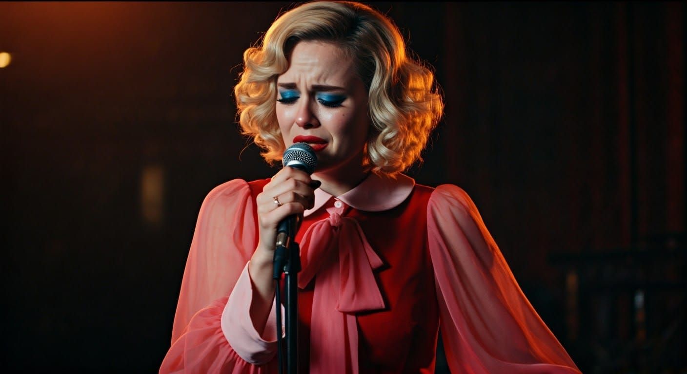 Vintage Rock Goddess Performs on Stage in 16mm Film-Style
