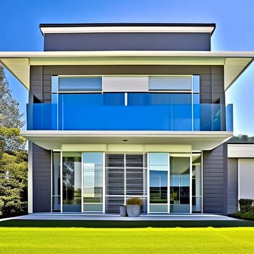 Colorful House with Balcony in 3D Style