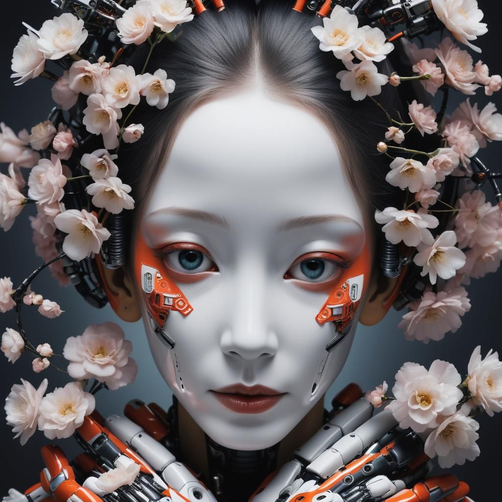 Robotic Hands Praying Portrait