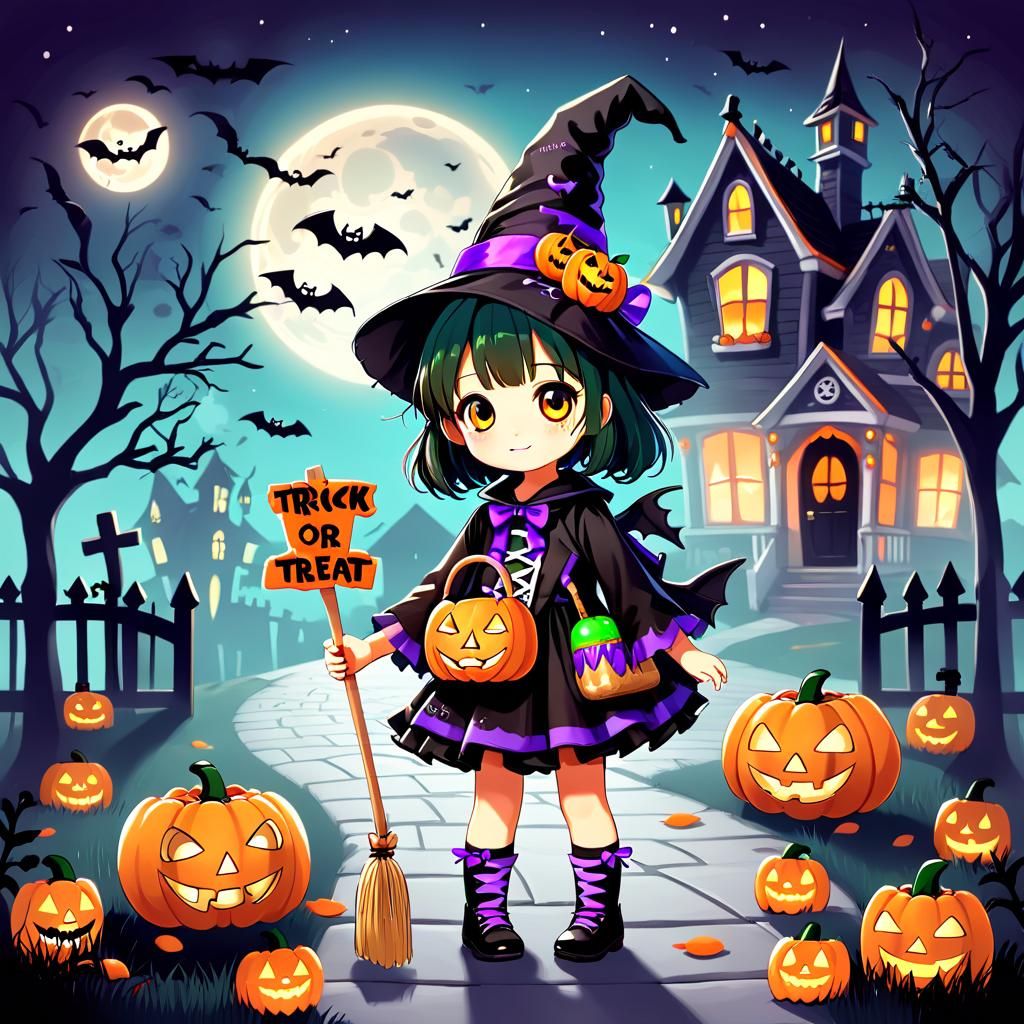 Cute and Spooky Halloween Trick or Treat