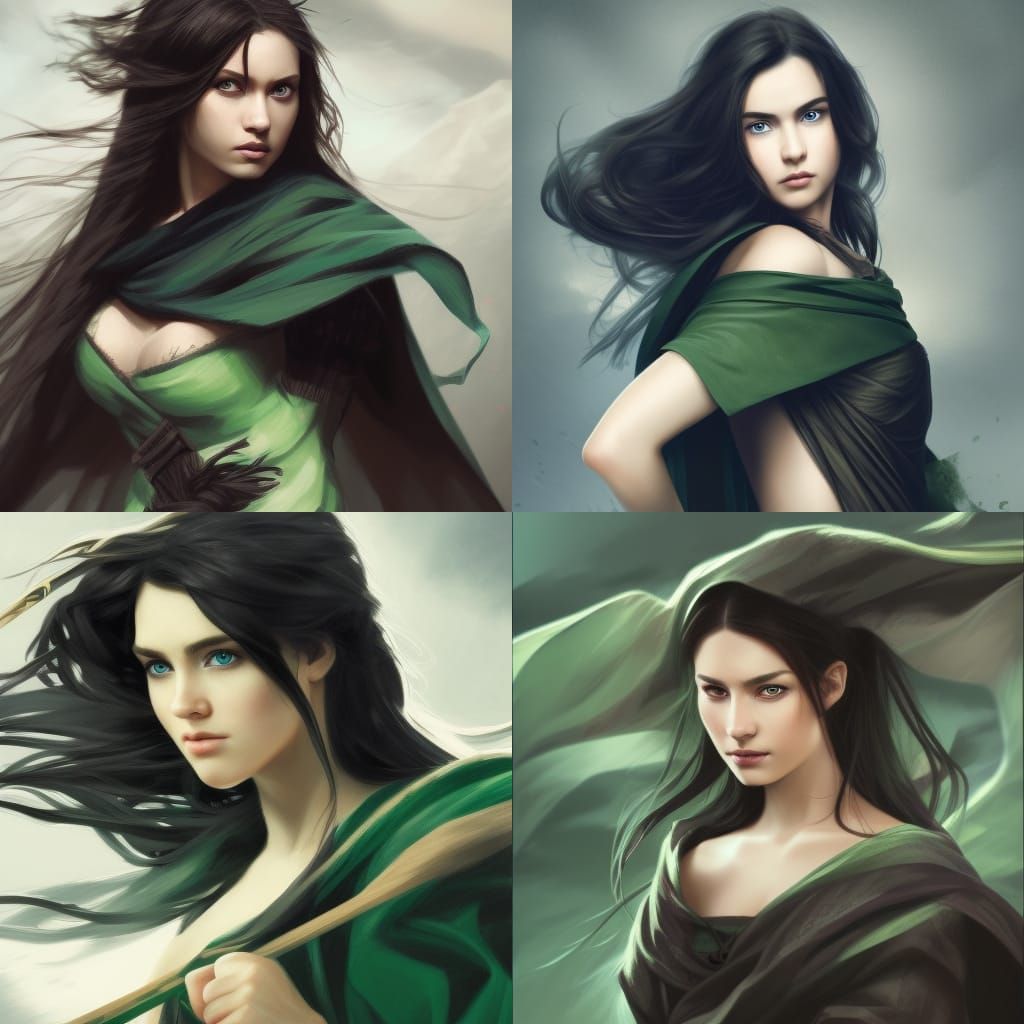 Warrior Girl Portrait in Hyperdetailed Digital Art
