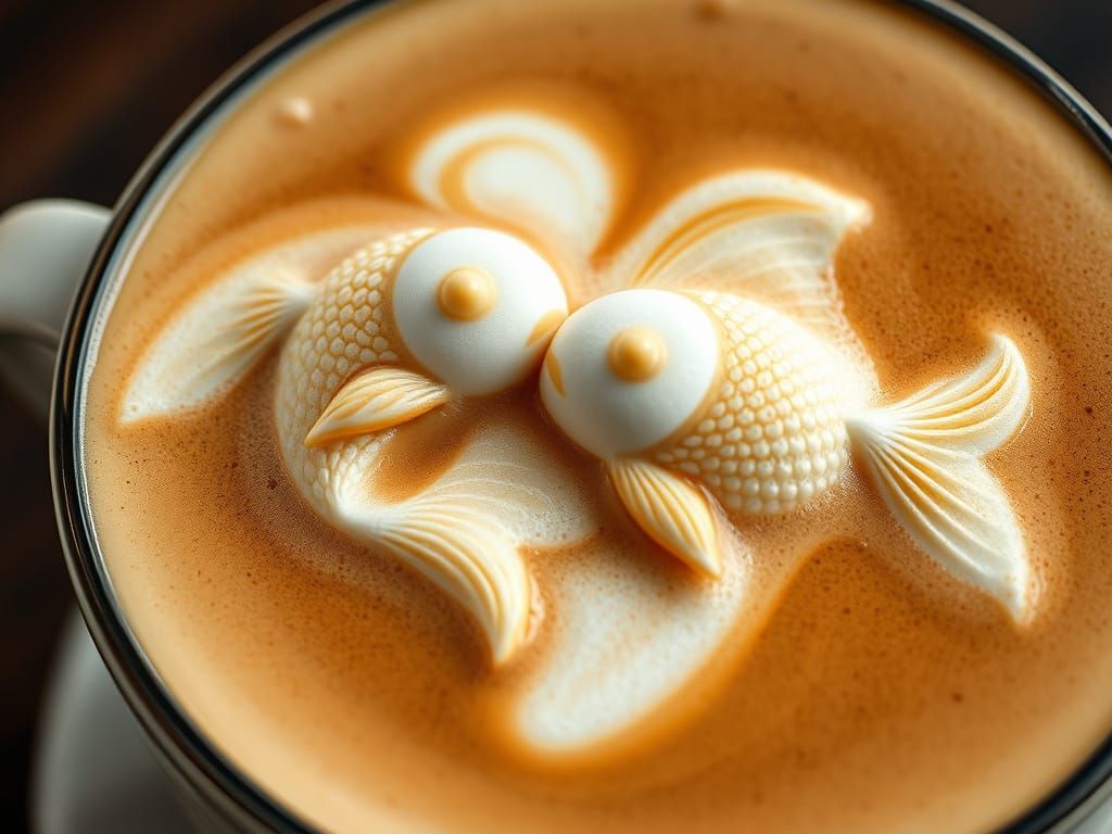 Cinnamon Mocha with goldfish marshmallows