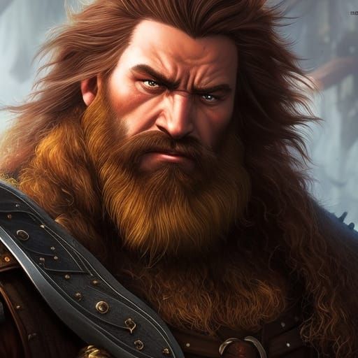 D&D Dwarf Barbarian