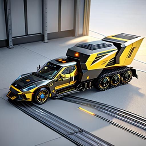 Futuristic Transforming Vehicles in Sci-Fi Style