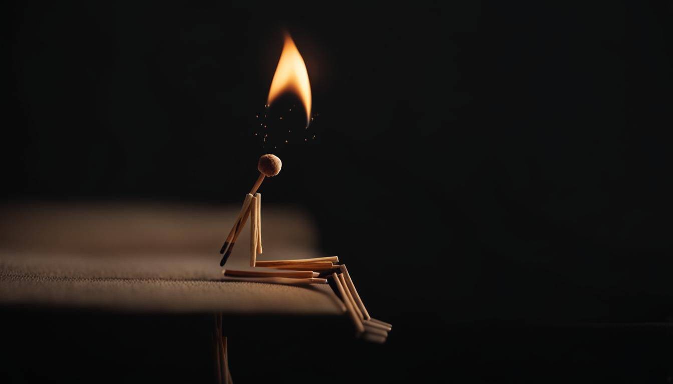 Burning Matchstick Angel in the Mist