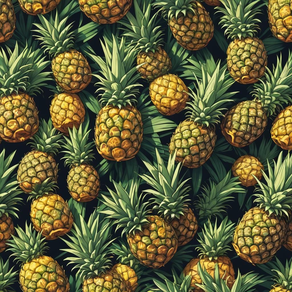 Anime Pineapple in Studio Trigger Style