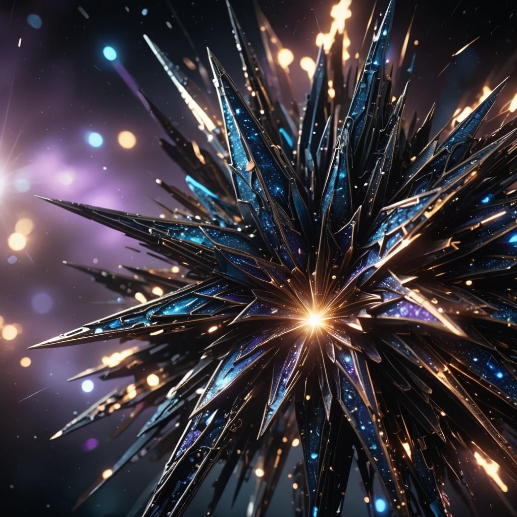 Detailed Shining Star in Dark Cinematic Atmosphere