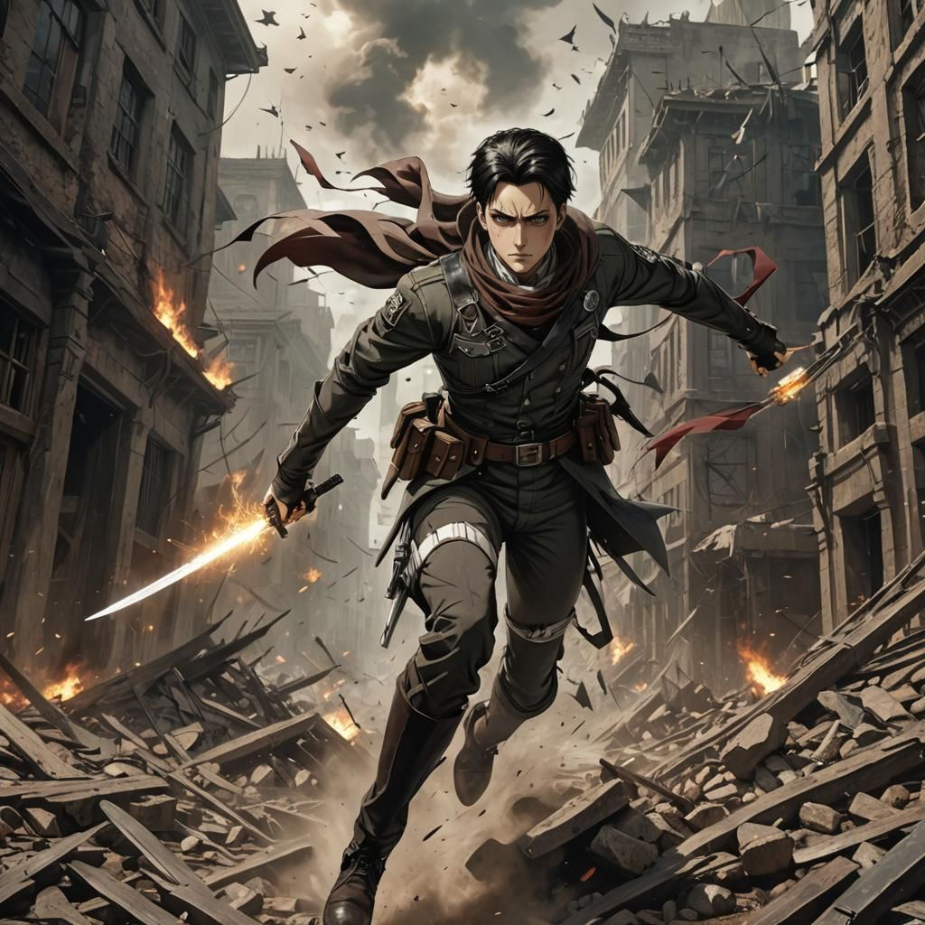 Levi Ackerman's Intimidating Portrait