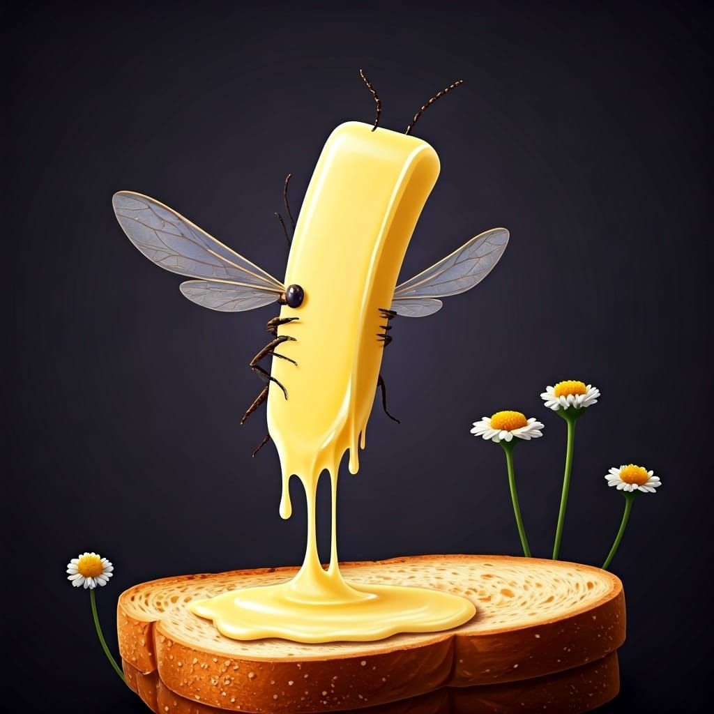 Winged Butter Stick Pollinating Toast Flowers