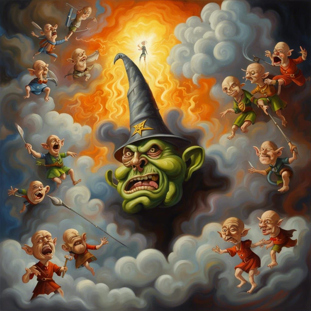 Fart Wizard Creates Repelling Cloud Fairytale Painting