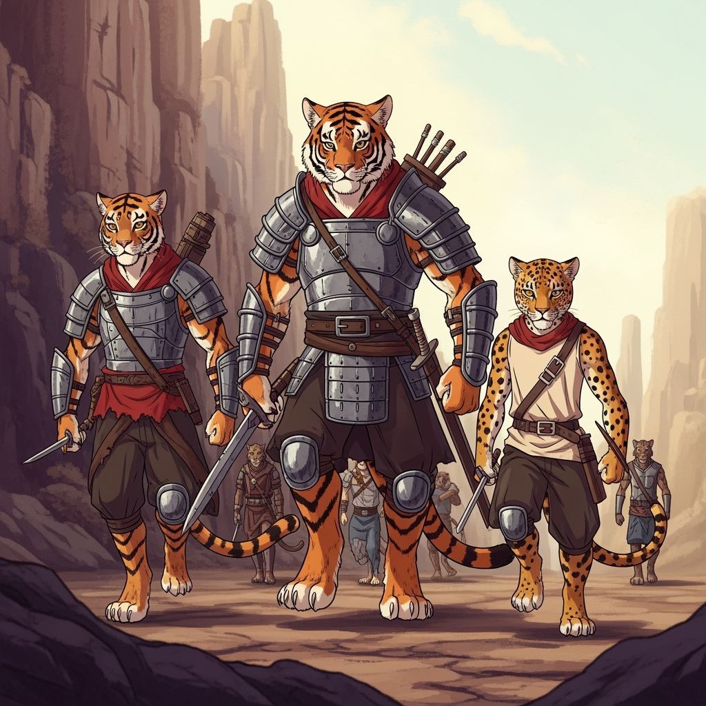 Catfolk Warrior Nomads Roam Underearth in Anime Style