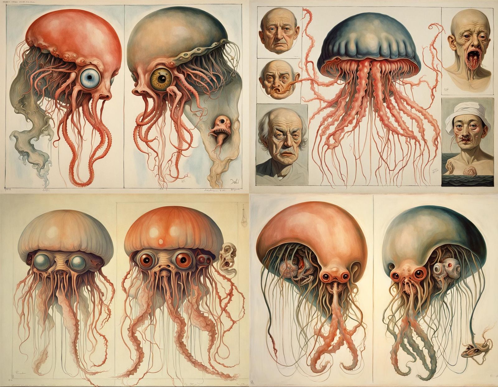 Surreal Homunculus Vivisection Inspired by Surrealist Art