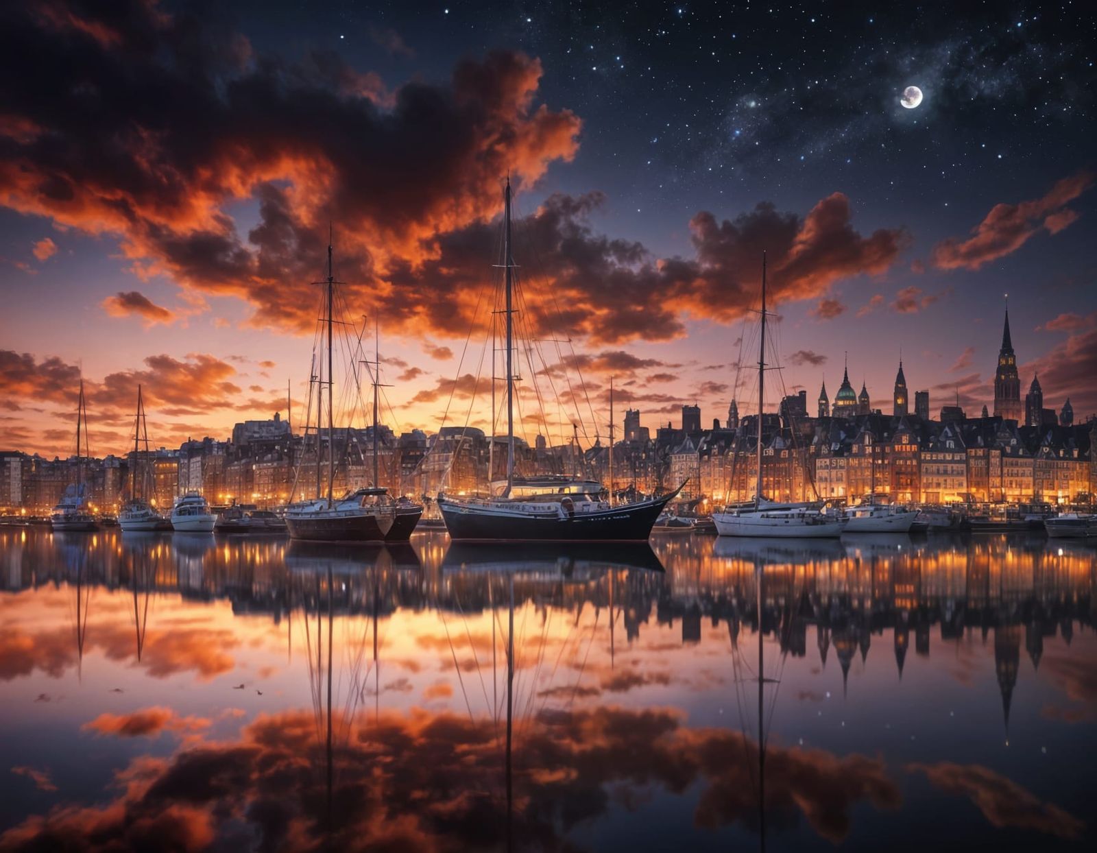 Beginning of the evening in Hamburg