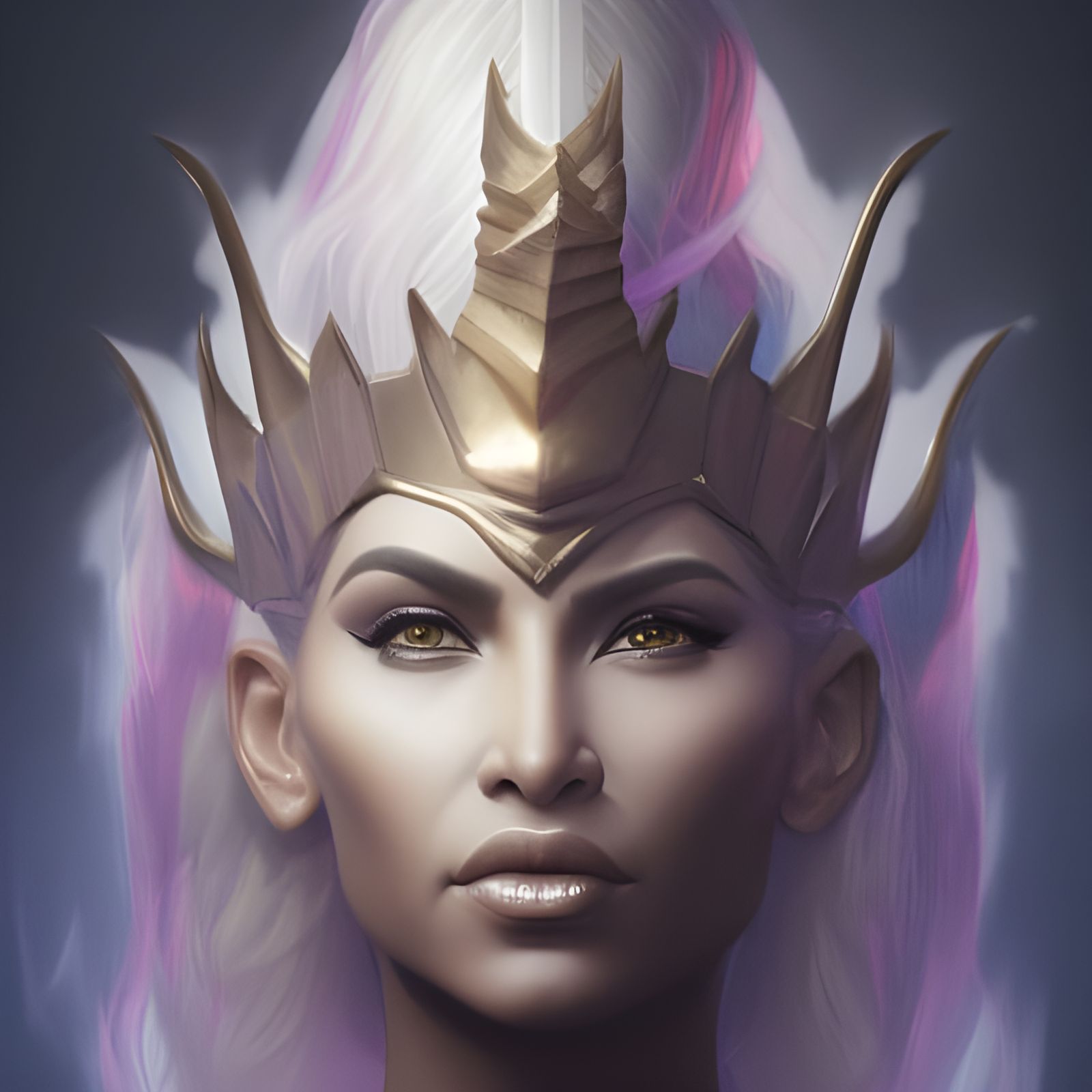 Babylonian Dragon Queen: Hyperdetailed Digital Portrait
