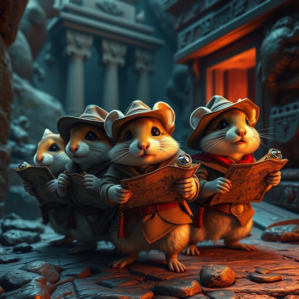 Explorer Gerbils Travel Through Lost Temples