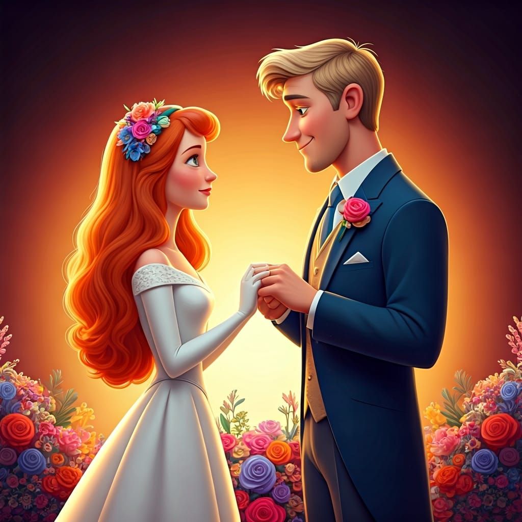 Fred and Daphne's Wedding Day in 3D Digital Art