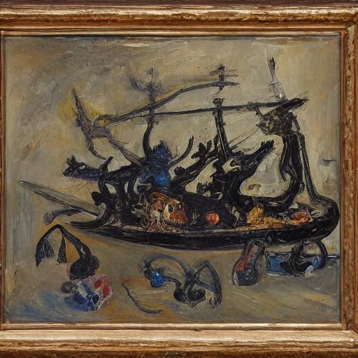 Crystal Ship with Mice and Rats: Crystal Art