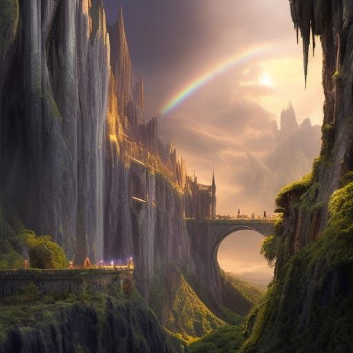 Fantasy World Emerges from Music: Digital Matte Painting