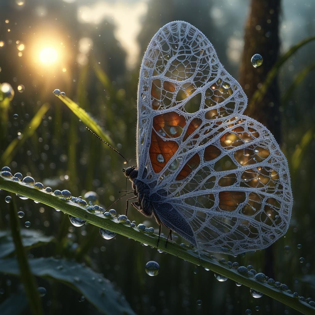 Butterfly in Spiderweb: Dark Fantasy Concept Art