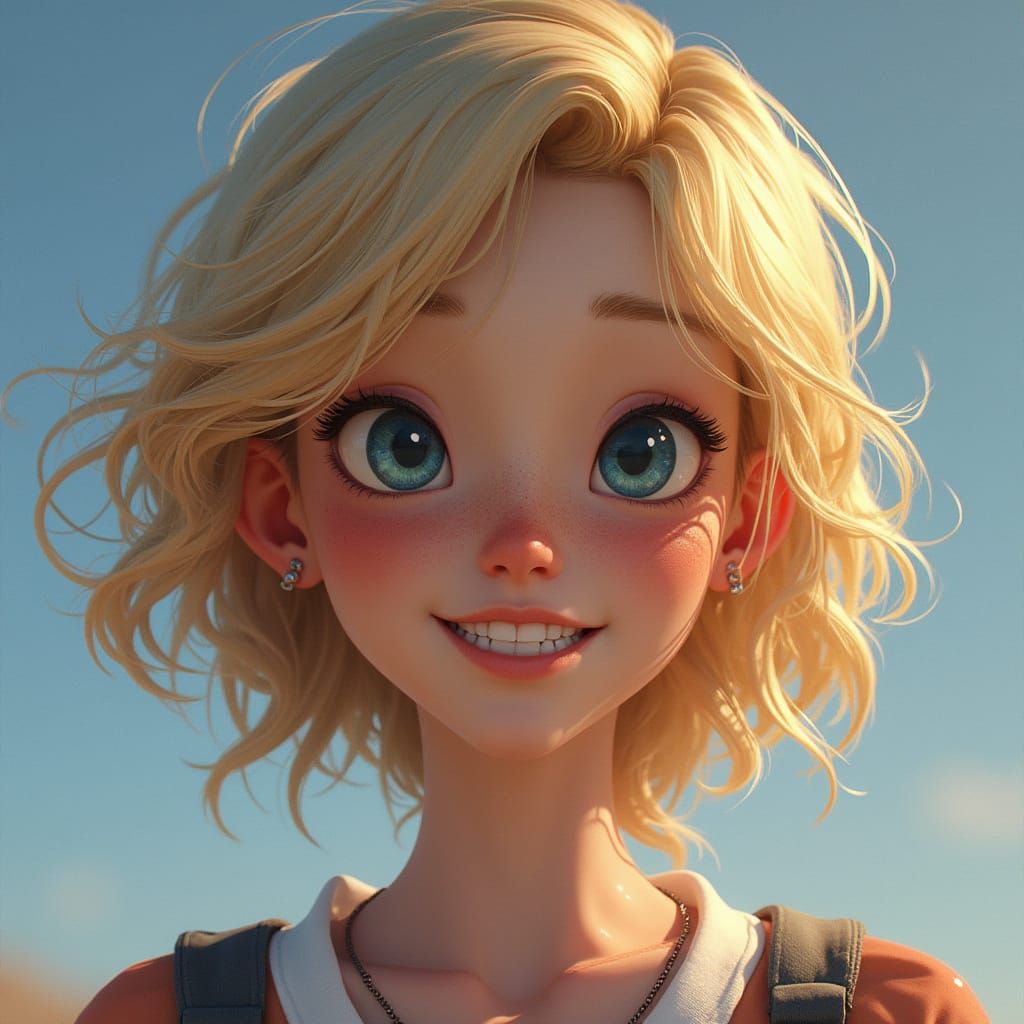 A Ukrainian Girl's Lament in a Rural Landscape