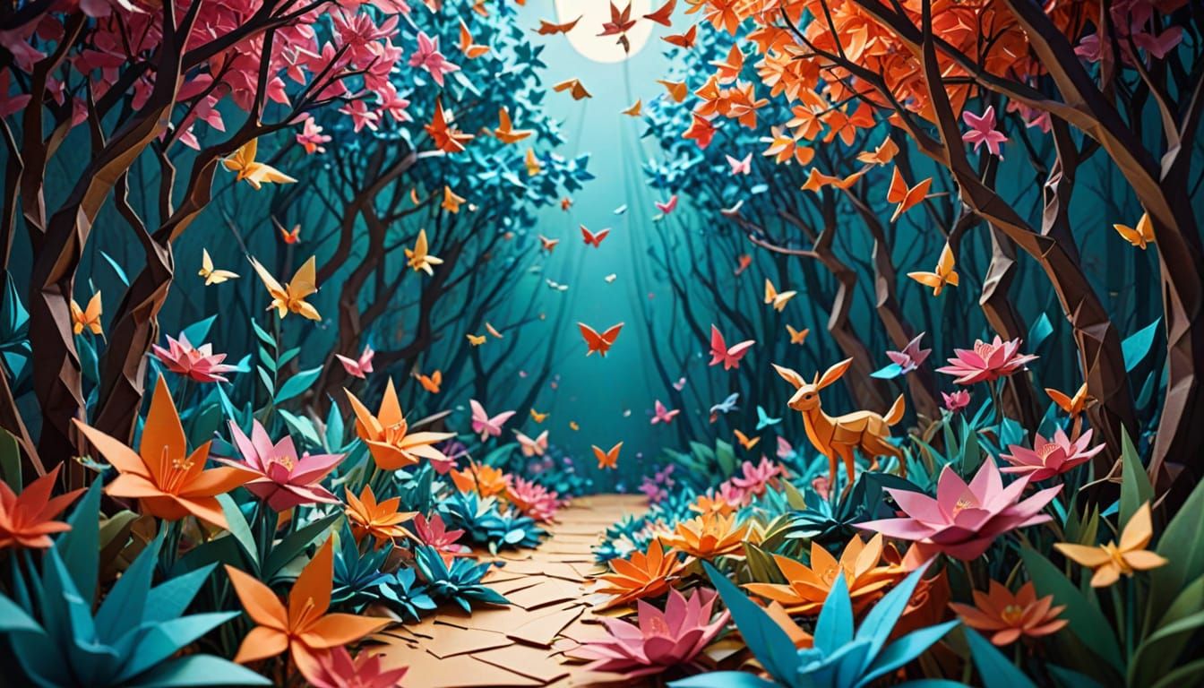 Magical Origami Garden Blossoms into Life