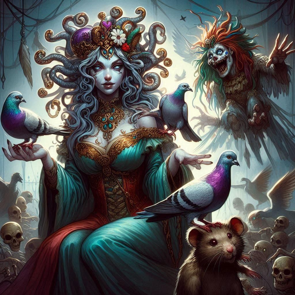 CUTE or DARK? - medusa, clowns, pigeons, mouse - choose your...
