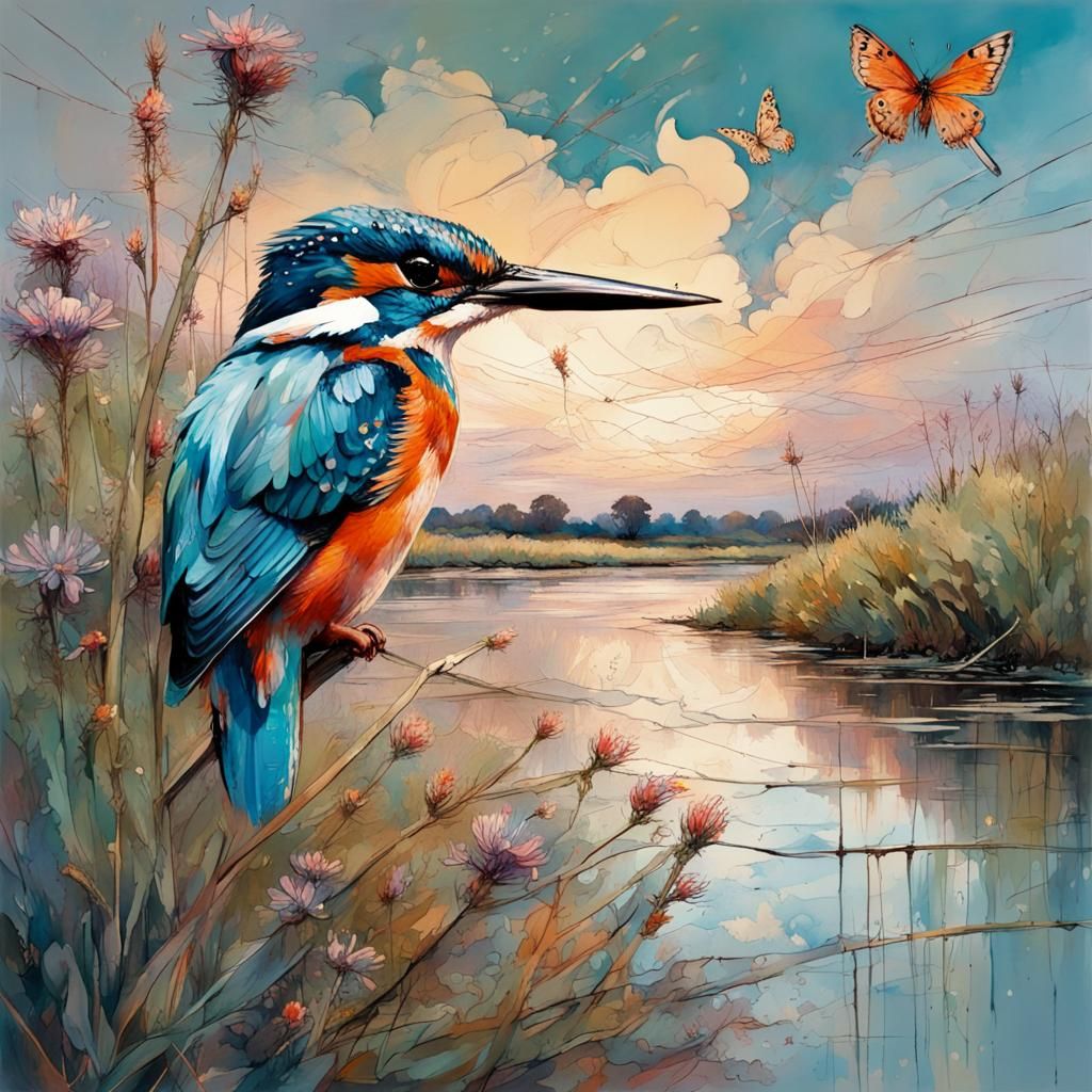 Kingfisher ready for dinner