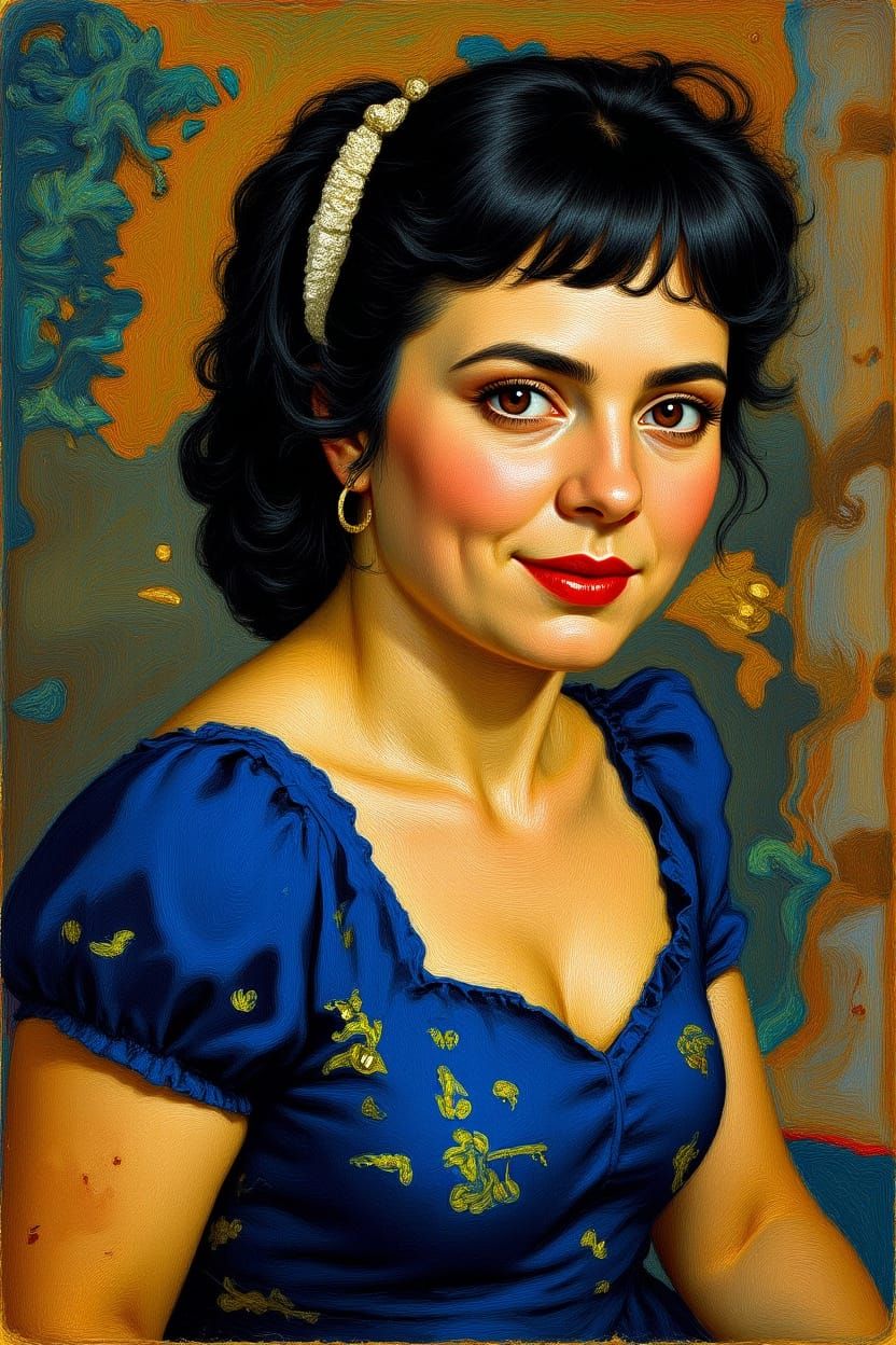 1950s Girl Portrait in Dynamic Lighting