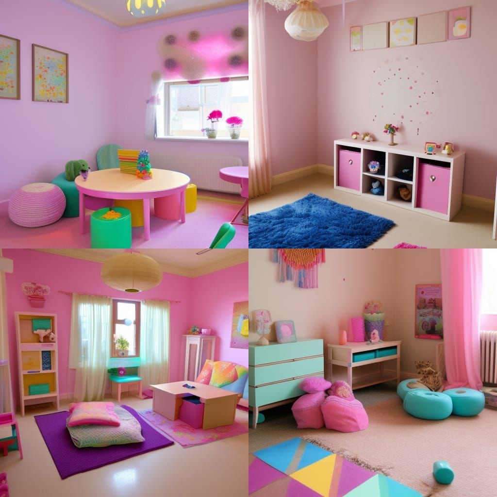 Pastel Playroom in Japandi Style